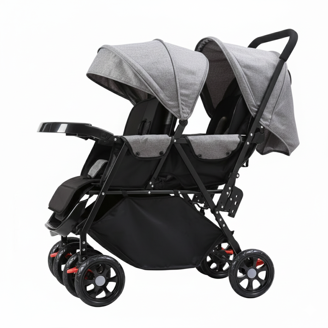 Poussette Double Légère 2 Enfants 0-4 ans