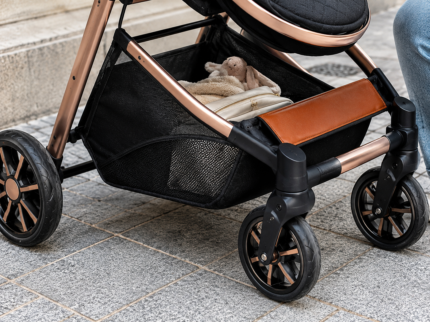 Poussette 3en1 Nacelle Siège Auto Pliable 1 Main